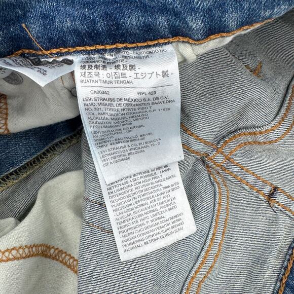 Levi's 511 Jeans Mens 34x34 (33x33 ACTUAL) Slim Fit Blue Denim Faded Wash - Picture 6 of 9